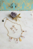 Amethyst Triangles on Gold (Purple💜 Aquarius ♒️)