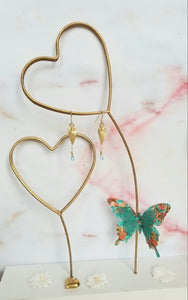 Airy Hearts ❤ (Gold & Turquoise)