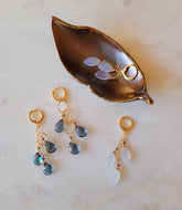 Hush: Midnight-blue & pale-blue Gemstone Cascades (blue and gold)