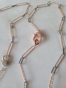 Duality: Two-Tone Classic (Rosegold & Oxidized Sterling)