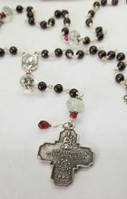 Load image into Gallery viewer, Radiate your Inner Madonna🙏📿: Keep-The-Faith Rosary (Red &amp; Green &amp; Silver)

