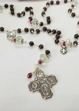 Load image into Gallery viewer, Radiate your Inner Madonna🙏📿: Keep-The-Faith Rosary (Red &amp; Green &amp; Silver)
