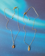 Minimalist Celestials: Starburst Bar & Northstar (Gold Stars CZ)