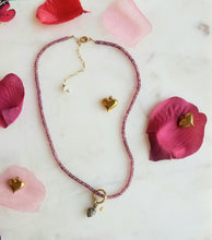 Load image into Gallery viewer, Pink Promise: Messenger of Love 💜(Silver &amp; Gold &amp; Pink 🌸Garnet)
