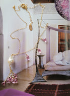Pink Topaz on Baroque Pearl