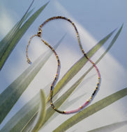Royal Wisdom: Multi-hue Sapphires Minimalist (Blue Green Pink Gold)