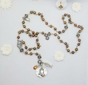 Radiate your Inner Madonna ✞🙏📿: Serenity Rosary (Gold, Copper & Silver)