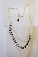 Black Spinel Gold Trio (Black Diamond Stand-In)