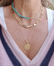 Load image into Gallery viewer, Summer Gold Lore (Turquoise &amp; White &amp; Silver Freshwater Pearls 🦪)
