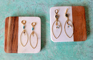 Summer Marquise (Turquoise & Pearls & Shells)