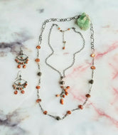 🆕️ Sunstone Reverie (Cinnamon with blue green & silver)