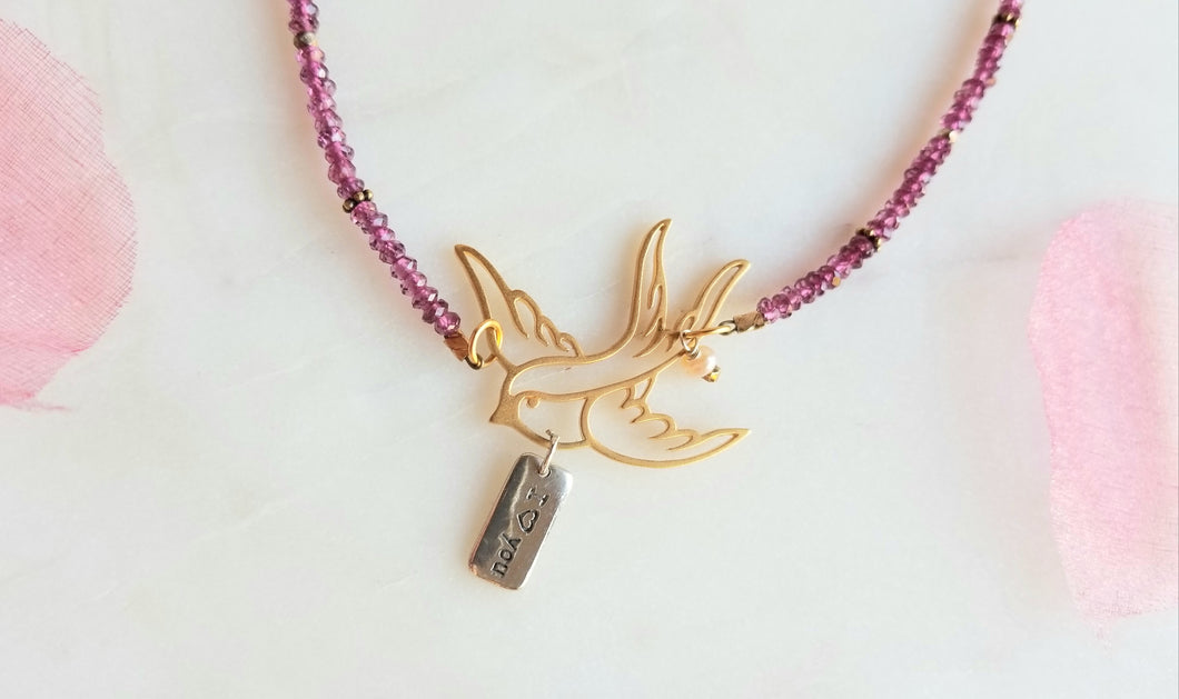 Swallow 🐦💌: Messenger of Love & Hope (Silver & Gold, Blue & Pink)